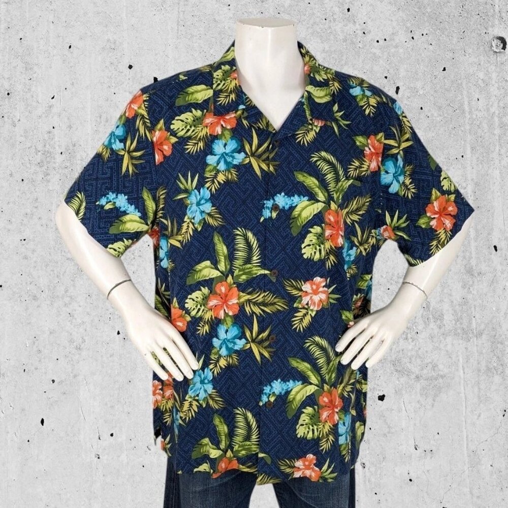 Tommy Bahama Hawaiian Shirt Size XXL Floral Multi-Color